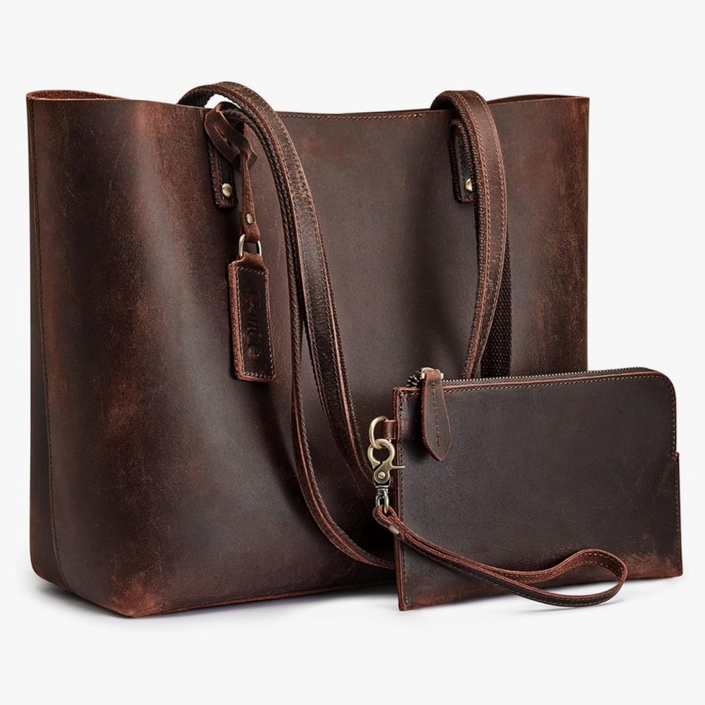 Brown Leather Tote Bag